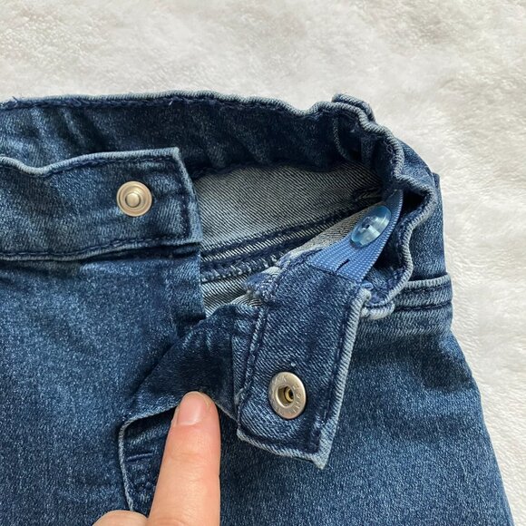 H&M 9M Baby Sweater Jeans Set Striped Navy Cream Denim EUC Boy - Picture 11 of 16